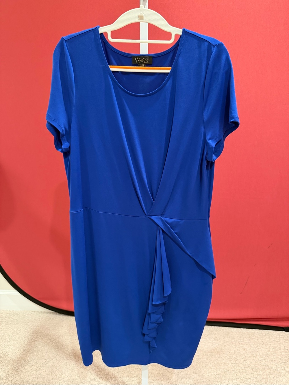 Thalia Sodi Royal Blue Twist-Front Midi Dress